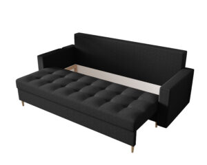 sofa Skandi Demko Home w stylu skandynawskim, elegancka sofa do salonu w jasnej tkaninie