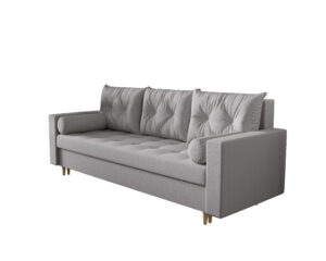 sofa Skandi Demko Home w stylu skandynawskim, elegancka sofa do salonu w jasnej tkaninie