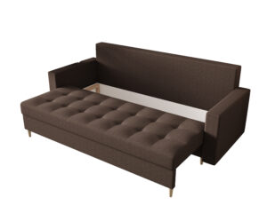 sofa Skandi Demko Home w stylu skandynawskim, elegancka sofa do salonu w jasnej tkaninie