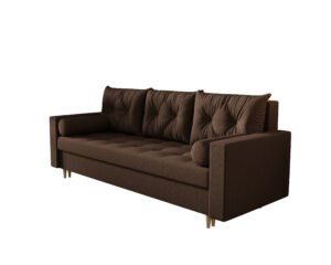 sofa Skandi Demko Home w stylu skandynawskim, elegancka sofa do salonu w jasnej tkaninie