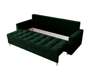 sofa Skandi Demko Home w stylu skandynawskim, elegancka sofa do salonu w jasnej tkaninie