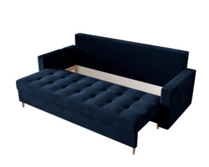 sofa Skandi Demko Home w stylu skandynawskim, elegancka sofa do salonu w jasnej tkaninie
