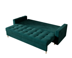 sofa Skandi Demko Home w stylu skandynawskim, elegancka sofa do salonu w jasnej tkaninie