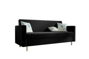 Sofa Melisa Demko Home – rozkładana sofa tapicerowana z pojemnikiem na pościel i eleganckim wykończeniem