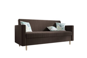 Sofa Melisa Demko Home – rozkładana sofa tapicerowana z pojemnikiem na pościel i eleganckim wykończeniem