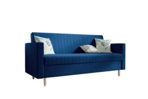 Sofa Melisa Demko Home – rozkładana sofa tapicerowana z pojemnikiem na pościel i eleganckim wykończeniem