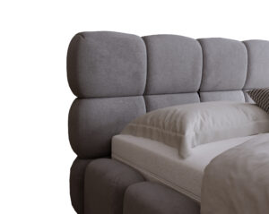 Łóżko Noe Demko Home – eleganckie łóżko tapicerowane z wysokim zagłówkiem i nowoczesnym designem