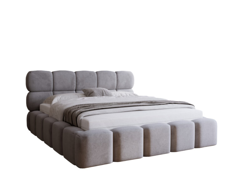 Łóżko Noe Demko Home – eleganckie łóżko tapicerowane z wysokim zagłówkiem i nowoczesnym designem
