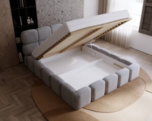łóżko Noe Demko Home jasnoszary