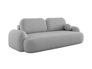 Sofa Molly Demko Home w odcieniu szarości, z funkcją spania i pojemnikiem na pościel