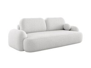 Sofa Molly Demko Home w odcieniu szarości, z funkcją spania i pojemnikiem na pościel