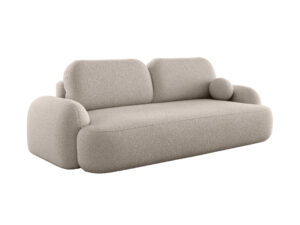 Sofa Molly Demko Home w odcieniu szarości, z funkcją spania i pojemnikiem na pościel