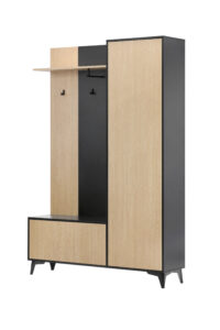 Przedpokój ROMA Jodełka Czarny FSC Demko Home