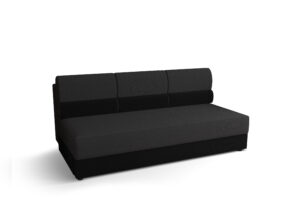 sofa Rebi Demko Home, nowoczesna sofa rozkładana z pojemnikiem na pościel