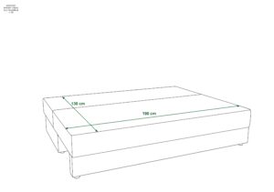 SOFA REBI WYMIARY ROZŁOŻONA