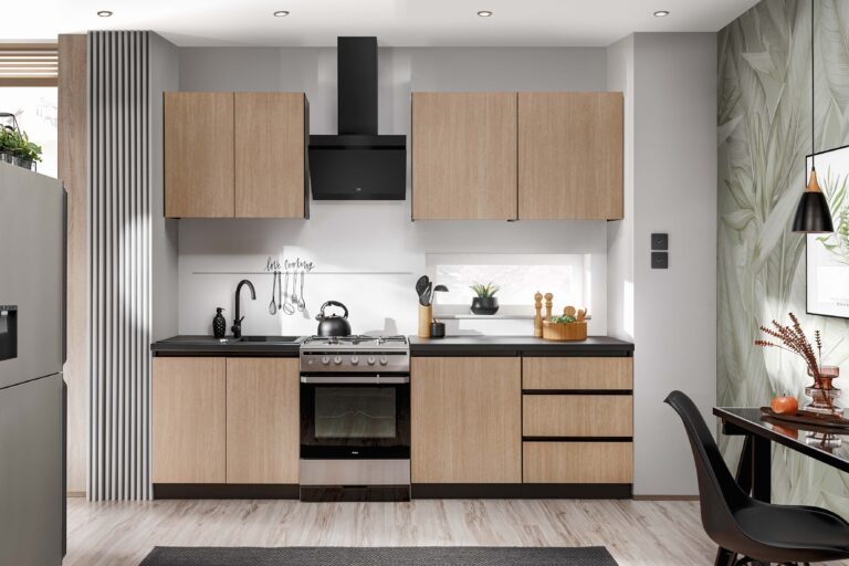 Zestaw kuchenny Roma Jodełka/Czarny Demko Home