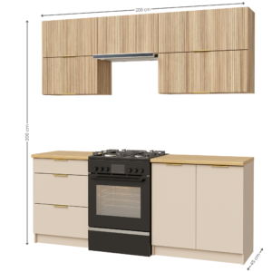 zestaw kuchenny diuna kaszmir dąb linea